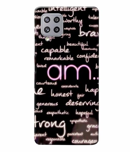 Image of Printed Hard Back Case Cover & Compatible for Samsung Galaxy A22 4G | Motivation Quotes (Multicolor) - D1190