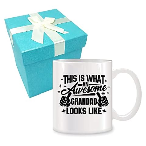 MAGEDON Grandad Gifts - This is What an Awesome Grandad Ceramic Coffee Mug 11oz - Birthday Gifts for Grandad from Grandson, Granddaughter, Grandkids Cover