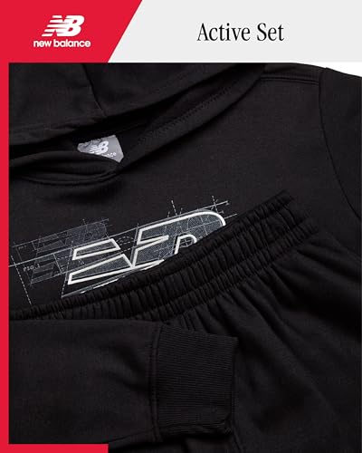New Balance Boys Sweat Suit Set - 2 Piece Soft Fleece Tracksuit Set with Pullover Hoodie & Jogger Sweatpants for Boys (8-12)2