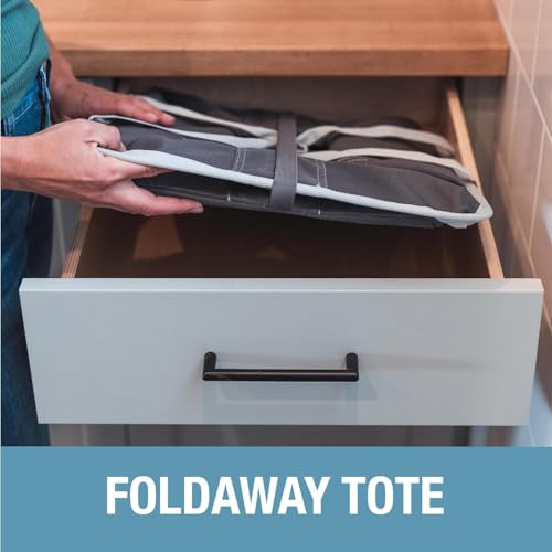 CleverMade Collapsible Laundry Tote - Midnight Black Shadow Gray 2-Pack 50L - Foldable Storage Organization Container for Clothes Laundry Room Storage by CleverMade - Image 5