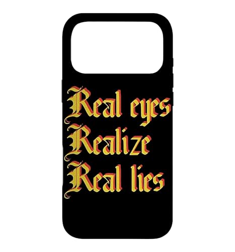 Real Eyes Realize Real Lies �Ép��^�C�|�O���t�B �X�}�z�P�[�X iPhone 17 Pro Max �p
