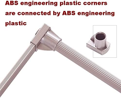 Adjustable Champagne Gold Drop-Down Wardrobe Hanging Rails, Soft Rebound Design, Space-Saving, 30kg Load Capacity, Fits 660-890mm Wardrobe, Easy Installation.