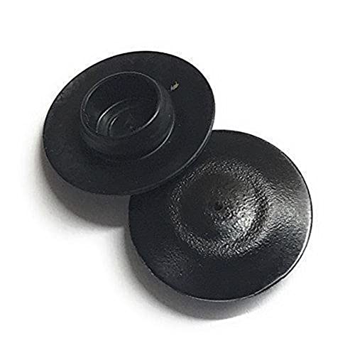 Image of 4 Pack 1 Inch Flush Mount Black Plastic Body and Sheet Metal Hole Plug, Button Plugs with Flush-Type Heads for Plugging Holes in Automobile Bodies, Tanks, Refrigeration Units