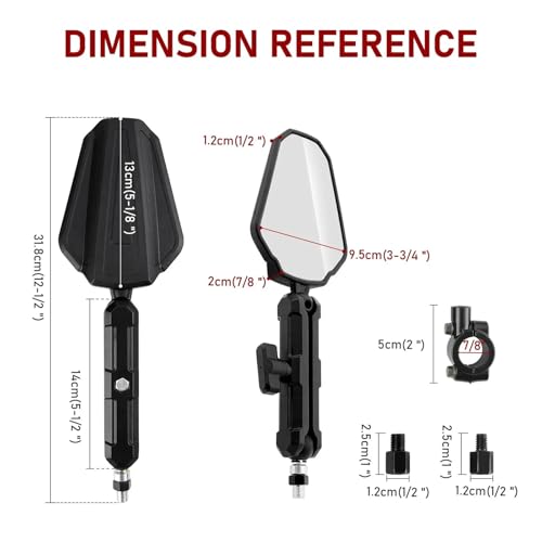 Espejos universales para motocicleta manillar espejo lateral plegable compatible con Adventure 7