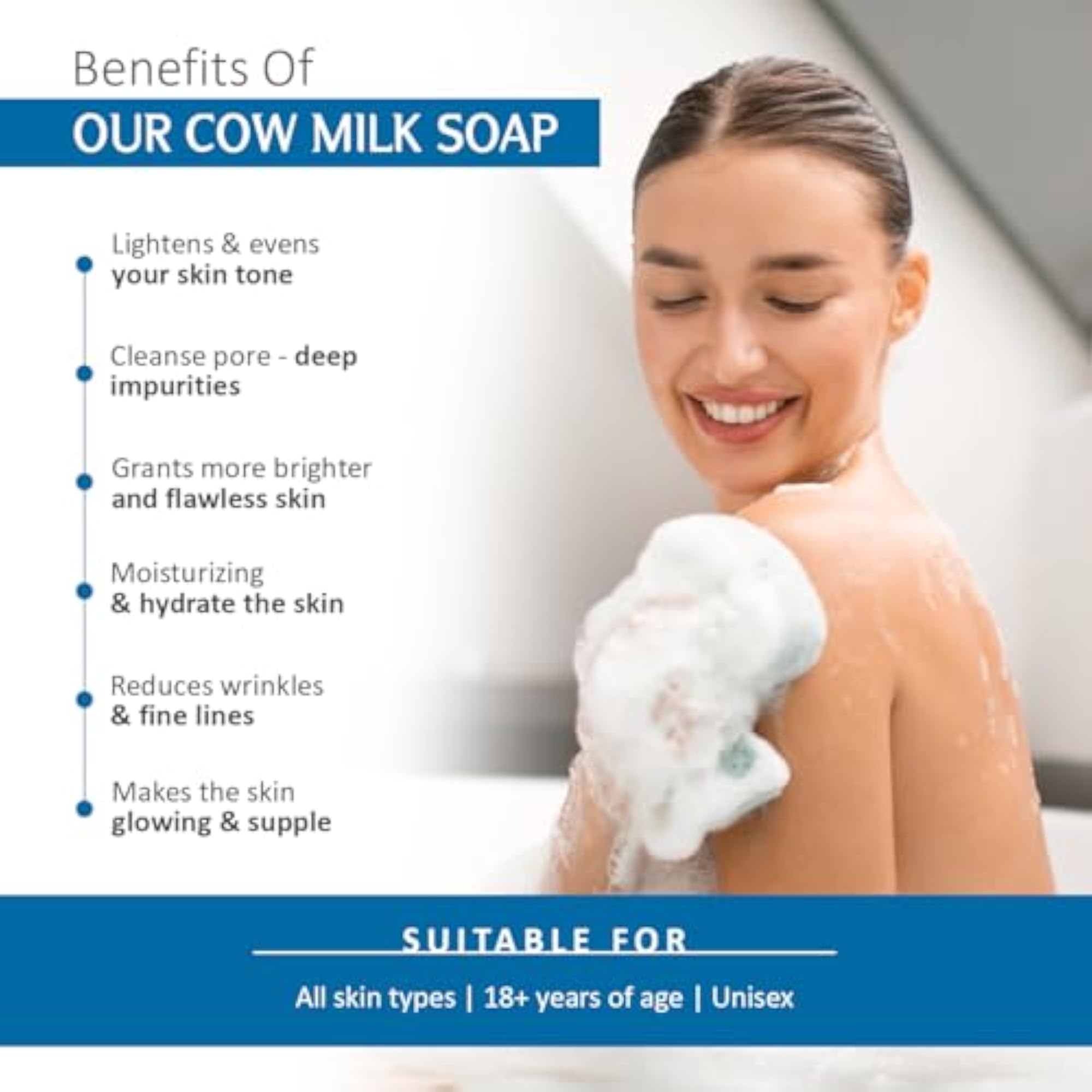 Glutathione Glow Bath Soap With Cow Milk | Vitamin C & Vitamin E Enriched