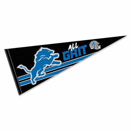 WinCraft Detroit Lions All Grit Pennant Banner Flag, 12x30"