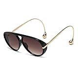 Gksbnck European and American fashionable large frame sunglasses, unique street photography and outdoor style-C4