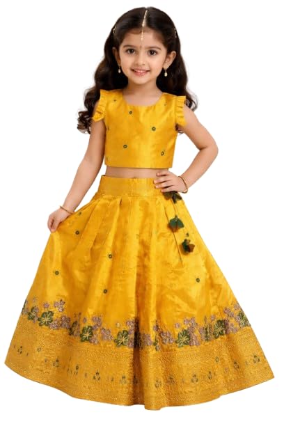 Ethzy Baby Girl's Ethnic Wear Embroidered Floral Design Traditional Lehenga Choli Set - Review, Price and Buying Guide