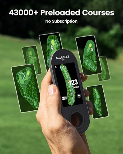 Image of MILESEEY GeneSonic Pro Golf Speaker with Detachable GPS Rangefinder Handheld, 43000+ No Subscription Preloaded Courses, View & Audible Distances,Touchscreen, 15H Battery, Magnetic, Waterproof,Hazard