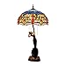 Produktbild Tiffany-Stil Tischlampe 16 Zoll Mittelmeer Glasmalerei und Jeweled Dragonfly Design Schreibtischlampen mit Beauty Base Wohnzimmer Schlafzimmer Nachttischlampe, E27 * 3