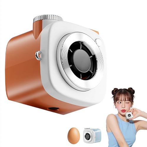 Ventilador de bolsillo portátil ajustable en formato cámara con soporte cómodo para cuello 8