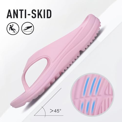 Image of shevalues Orthopedic Sandals for Women Arch Support Recovery Flip Flops Pillow Soft Summer Beach Shoes