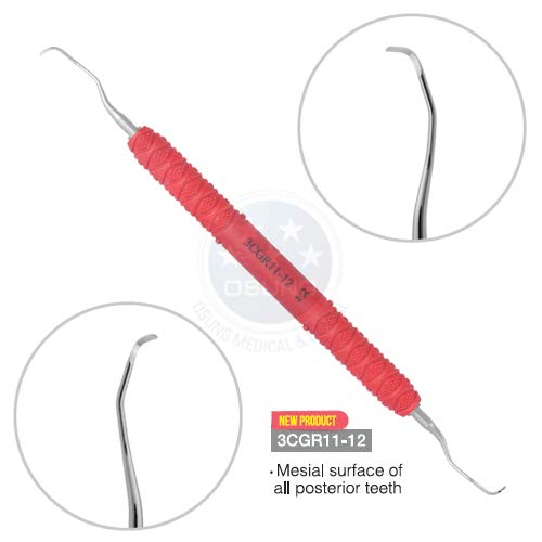 OSUNG Dental Standard Gracey Curettes Set Lightweight Handle, 3 pcs