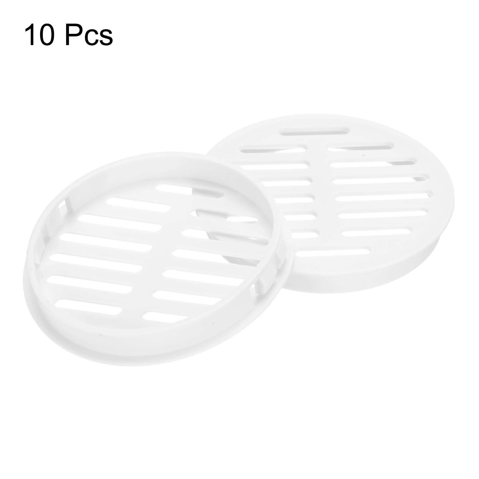 QUARKZMAN 20 Pièces De Grilles D'Aération Circulaires De 35mm/1,4 Pouces, Couverture De Grille D'Aération En Plastique Blanc Pour Salle De Bain, Maison, Bureau, Cuisine, Armoire, Garde-Robe