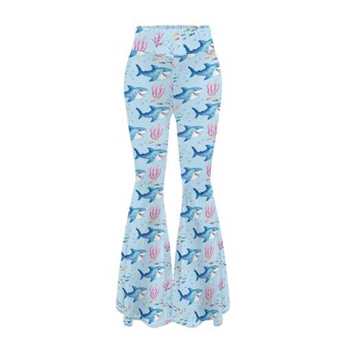 Pantalones acampanados de yoga elásticos con cintura alta para mujer