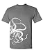 Kraken Giant Squid Octopus Titan Greek - Mens Cotton Tee, XL, Charcoal
