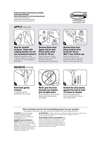 Image of Command - 17021CLR Clear Medium Refill Strip(White, Pack of 9)