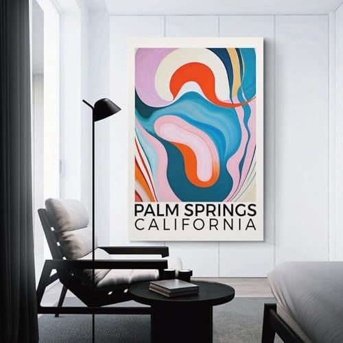 sinyumoney Palm Springs California Peinture À L'huile Sur Toile, Grand Format, Décoration Murale Pour Salon Et Chambre 12x18inch(30x45cm)