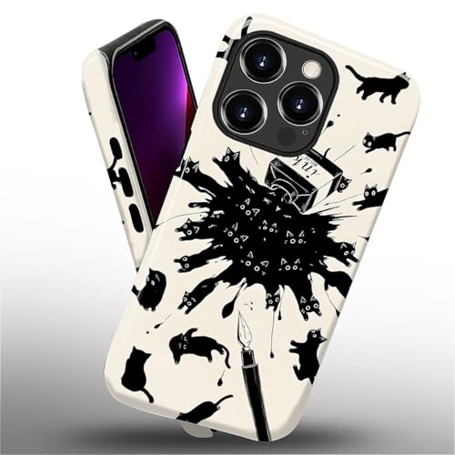 Coque iPhone 13 Pro Max silicone antichoc et PC rigide motif chat - 3