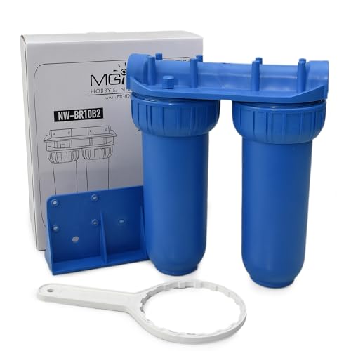 Filtro de agua sistema de dos fases de cartucho NW-BR10B2 Filtración de sedimentos y carbonos activos (1/2' - 20,67 mm)