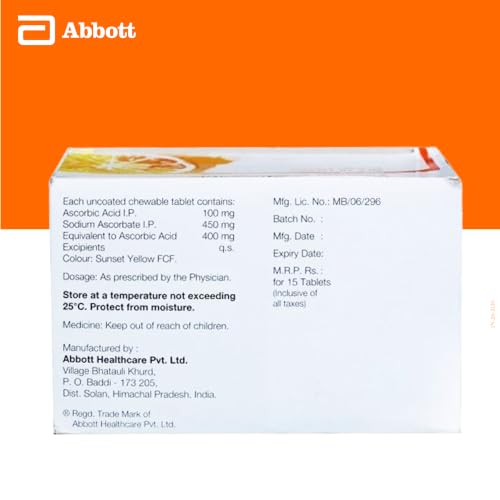 Limcee Chewable Vitamin C 500 mg, Tangy Orange, 15 Chewable Tablets — Vitamin C Supplements - image 3