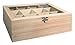 Produktbild Rayher 62972505 Holz Teebox, 28,5x23,5x9cm, 12 Fächer, naturbelassen, mit Metallschließe, Teekasten, Teebeutelbox, Holzbox zur Aufbewahrung von Teebeuteln, Kaffeepads, Gewürzen etc.