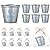Pickmesh 25 Set Baby Shower Party Favors for Guests Stainless Steel Shot Glasses It's a Boy Shot Glasses Baby Shower Shot Cups with Thank You Tag Organza Bag for Boy Girl Gender Reveal Party Supplies