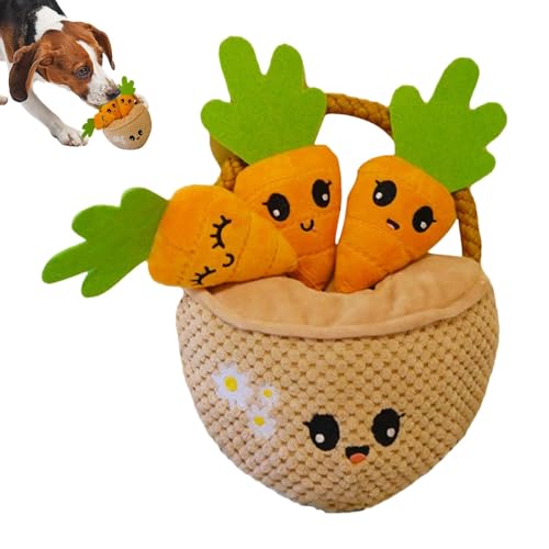 Ketunedi 犬用フード分配おもちゃ、ぬいぐるみおやつ分配犬用おもちゃ | 犬用おもちゃスナッフル チュー パズル 子犬用スクイーカー付きおやつ分配おもちゃ,中大型犬用のぬいぐるみ面白いインタラクティブ犬パズルおもちゃ