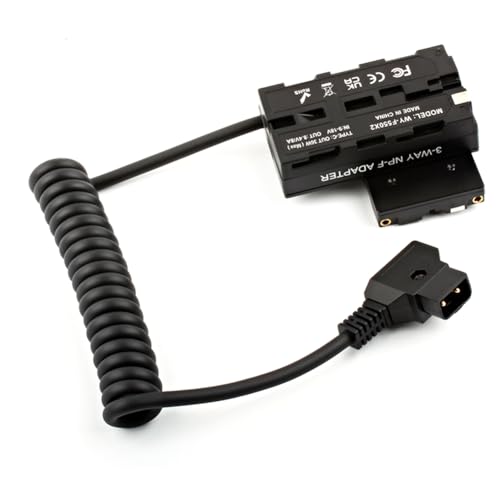 Raeisusp D-TAP - NP-F550 DC�J�v���[ NP-F550 NP-F750 NP-F970�Ή� ���ʃ_�~�[�o�b�e���[�d���A�_�v�^�[ ���j�^�[/�J�����p