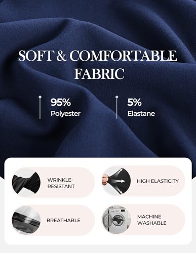 Image of GRACE KARIN Work Dresses for Women 2026,Midi Business Dress,3 /4 Sleeve Classy Fit and Flare Dress with Pocket