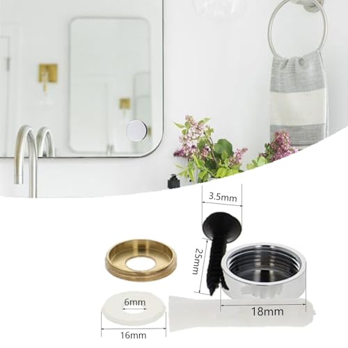 8PCS Espejo Tornillo Decorativo Cap Clavo 18mm/0.71" miniatura 2