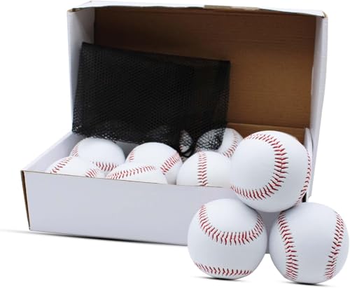 Magicorange Baseball, 12 Stück Baseball-Übungs-Baseball, unmarkiert, weicher Baseball, Schlag, Feld, Schlag, Pitching Magicorange Baseball, 12 Stück Baseball-Übungs-Baseball, unmarkiert, weicher Baseball, Schlag, Feld, Schlag, Pitching