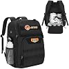 GOBUROS Skate Bag Fits Shoes Up to Us Mens 13, Roller Skate Backpack with Multi Accessory Pockets, Inline Skate Bag for Men And Women, Black