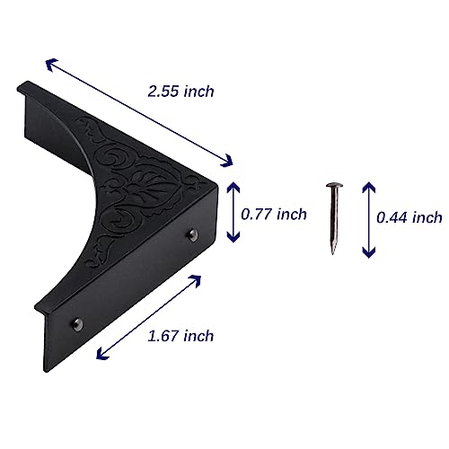 Image of Antique Zinc Alloy Box Corner Protector Edge Safety Guard Cabinet Table Decorative Corner Guards Furniture Corner Pack of 4