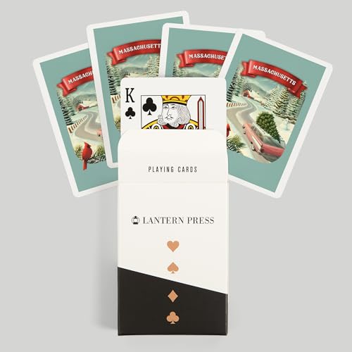 Deck de cartas Poker Massachusetts Holiday 52 piezas miniatura 6