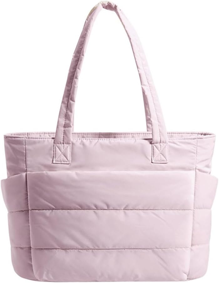 ZiDeTang Tote Bag for Women, Lightweight Puffy Large Capacity Tote Bag with Compartments Shoulder Handbag Travel Gym