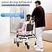 sxvbdway Reclining Shower Chair with Wheels, Commodes Wheelchair Toilet Chair with Headrest Padded Seat Flip-up Arm and Foot Rests,Tilt Rolling Shower Chairs for Elderly, Disabled, Handicap