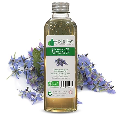 Huile De Bourrache Bio Vierge Pure - 100 Ml, Origine France - Soin Hydratant Naturel