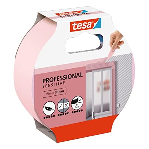 Ruban de masquage (L x l) 25 m x 38 mm rose TESA 56261-Adhésif