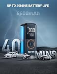 AstroAI L4 Tire Inflator Portable Air Compressor, 150PSI Portable Air Pump for Car Tires with Pressure Gauge LED Light, Electric Air Pump Quick Inflation for Cars, Motorcycles, Bikes, Tires, Balls