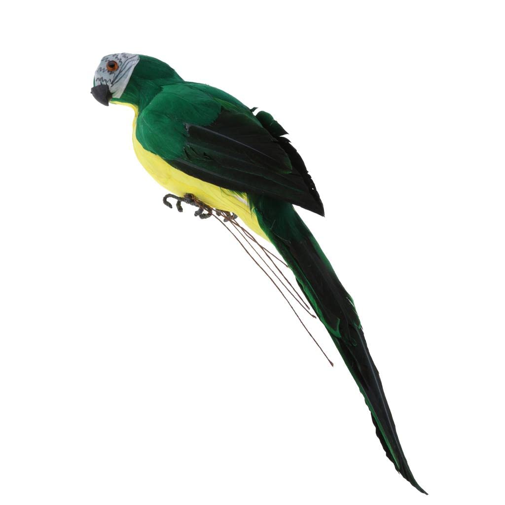 Guacamayos artificiales con plumas de 35 cm para decorar macetas de jardín infantil