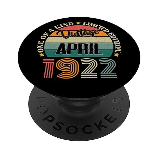 102 Años Vintage Abril 1922 Cumpleaños 102 Retro PopSockets PopGrip Intercambiable