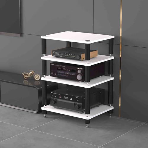 Szafka do przechowywania multimediów, stojak na telewizor narożny do centrum rozrywki, konsola odtwarzacza płyt stereo, szafka stereo i półki do gier, stylowy i funkcjonalny design do domowej rozrywki