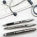 Zebra Pen Stainless Steel Writing Set, M-301 Mechanical Pencil and F-301 0.7mm Ballpoint Black Ink Pen, Ideal for Note-Taking, Sketching and Journaling, 2-Pack (57011)