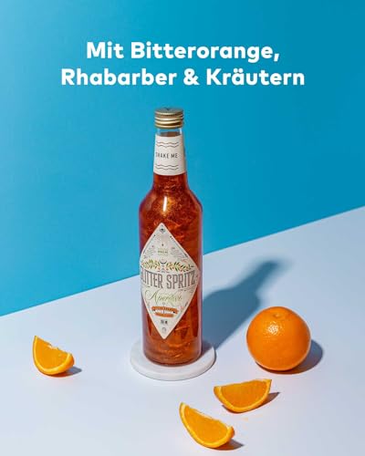 Glitter Spritz - Das Original - Alkoholfrei 0,7L - Alkoholfreier Aperitivo Glitzer Cocktail mit Bitter Orange, Rhabarber & Kräutern für Glitzer Drinks Italian Spritz & besondere Anlässe (1 x 0,7L)