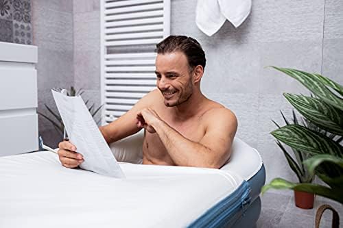 Tubble® Royale Air Bath - Inflatable Bathtub, Adult Size Portable Home Spa, Comfortable Bath, Quality Tub, Flexible Bath - 255 Liter (156 cm) - Blue Lagoon