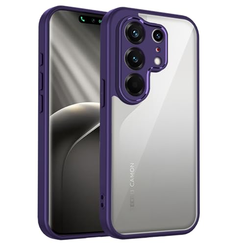 Image of for Tecno Camon 50 Ultra 5G / 50 Pro 4G Case Matte Skin Touch Clear PC + TPU Shockproof Phone Back Cover - Purple