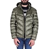 Chaqueta hombre Guess con capucha extraíble bolsillos laterales verde militar