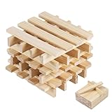 Zocipro 50 Stück Holz zum Basteln, 160 x 22 x 8mm Holzklötzchen zum Basteln, Bastelholz klötzchen Holzbausteine Bastelklötzchen Hölzchen für Heimwerkerprojekte und DIY Deko Schnitzen