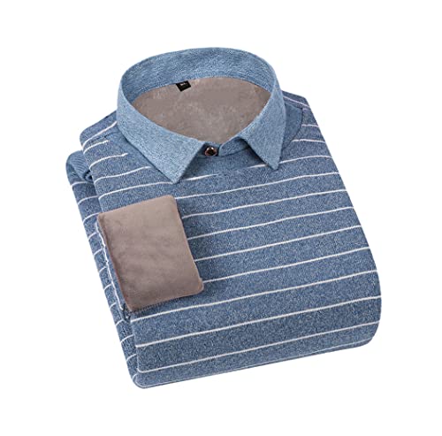 Pull col boutonné homme en velours côtelé épais taille XXL